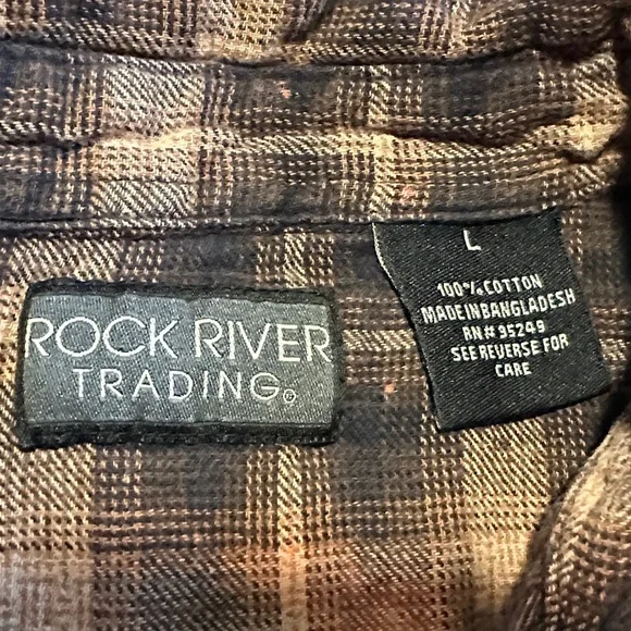 Upcycled Tee Queensryche The Verdict 
Bleached Flannel Shirt Sz L - Picture 6 of 6